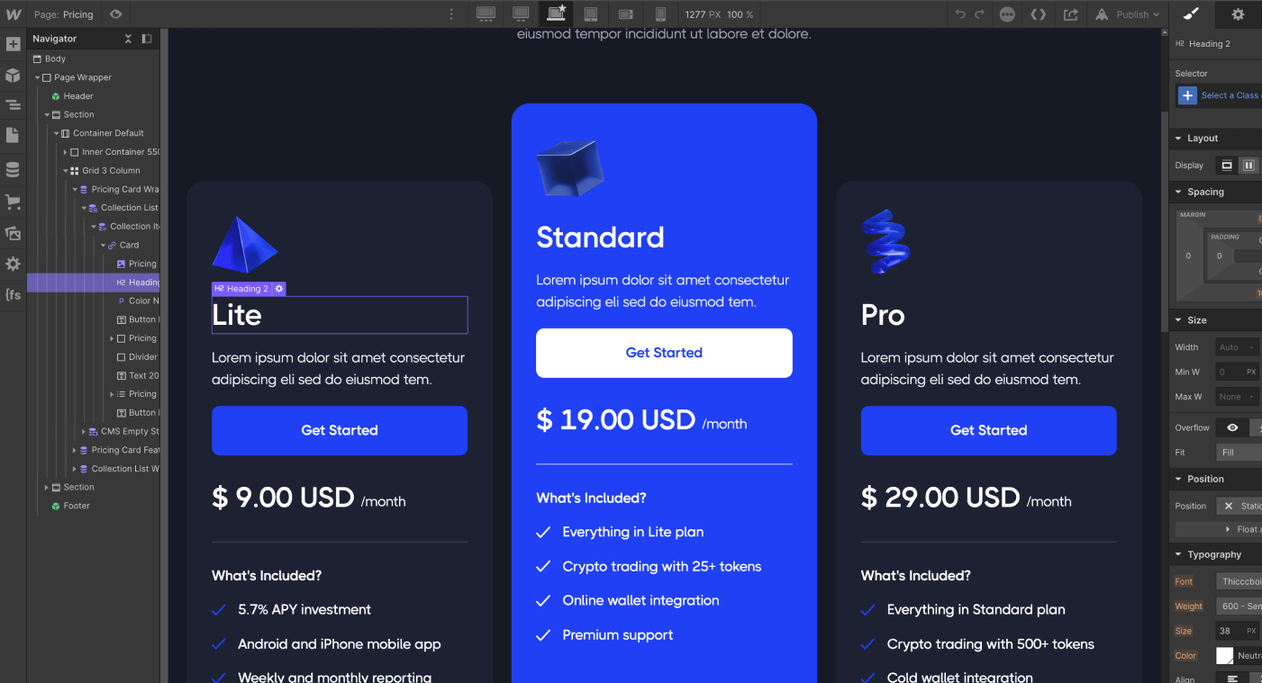 eCommerce - DeFi X Webflow Template