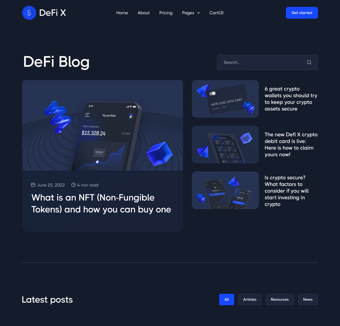Blog - DeFi X Webflow Template