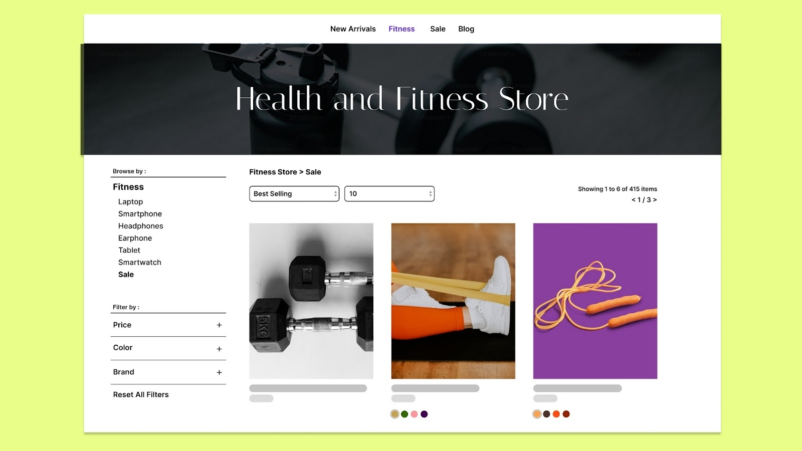Health and Fitness Store