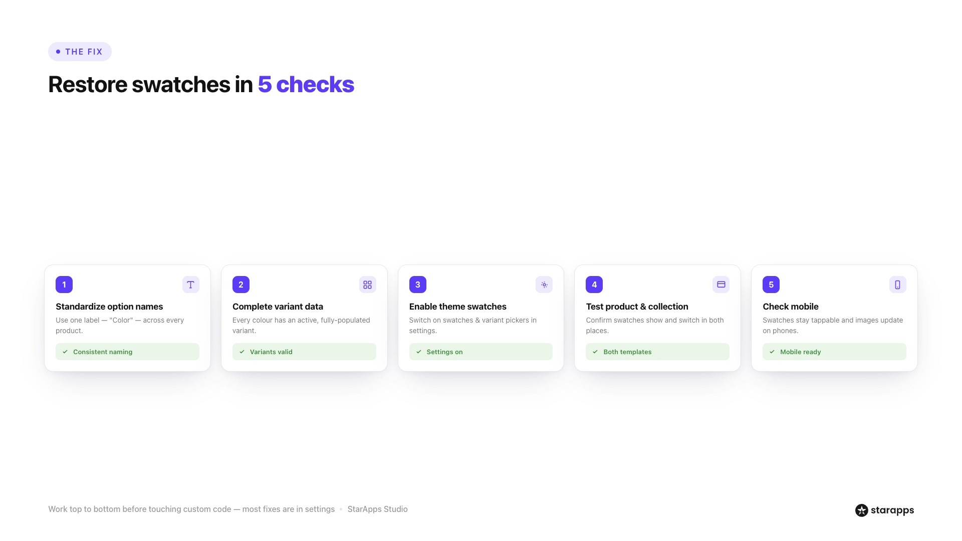 How to Fix Shopify Color Swatches Not Working
