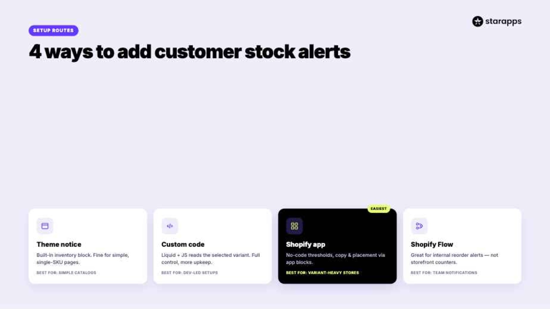Four Ways to Add Customer-Facing Low Stock Alerts on Shopify