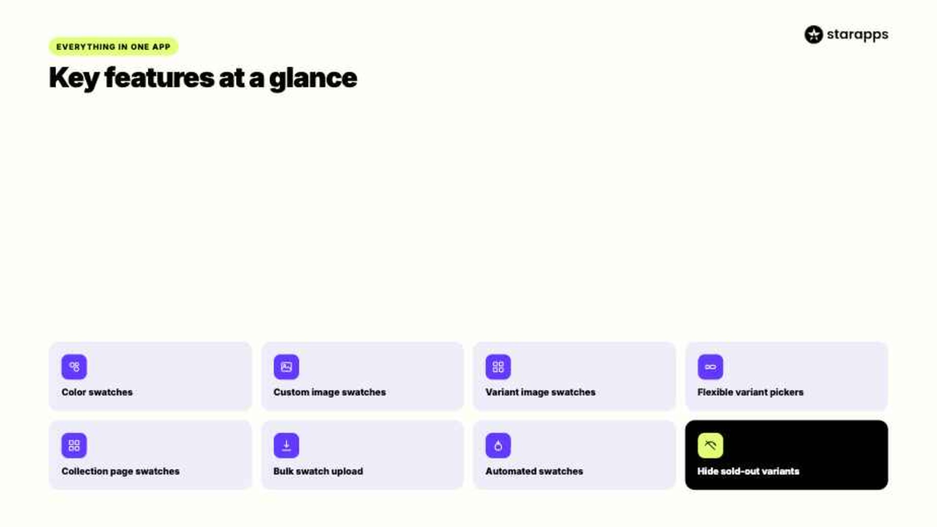 Key Features of Shopify Swatch King: Variant Options
