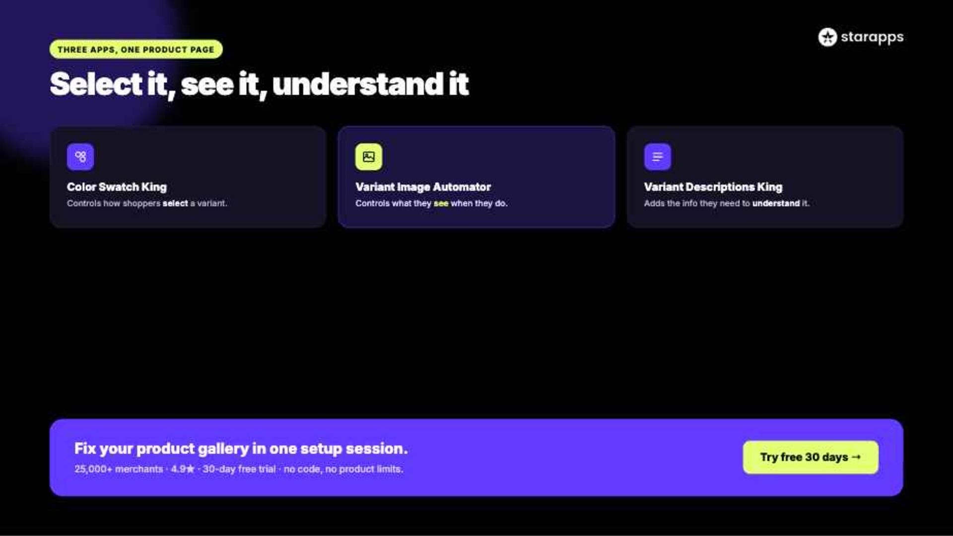 Three Apps, One Complete Product Page