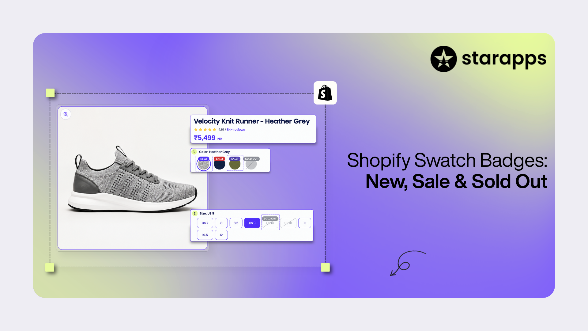 How to Add New, Sale & Sold-Out Badges to Shopify Variant Swatches