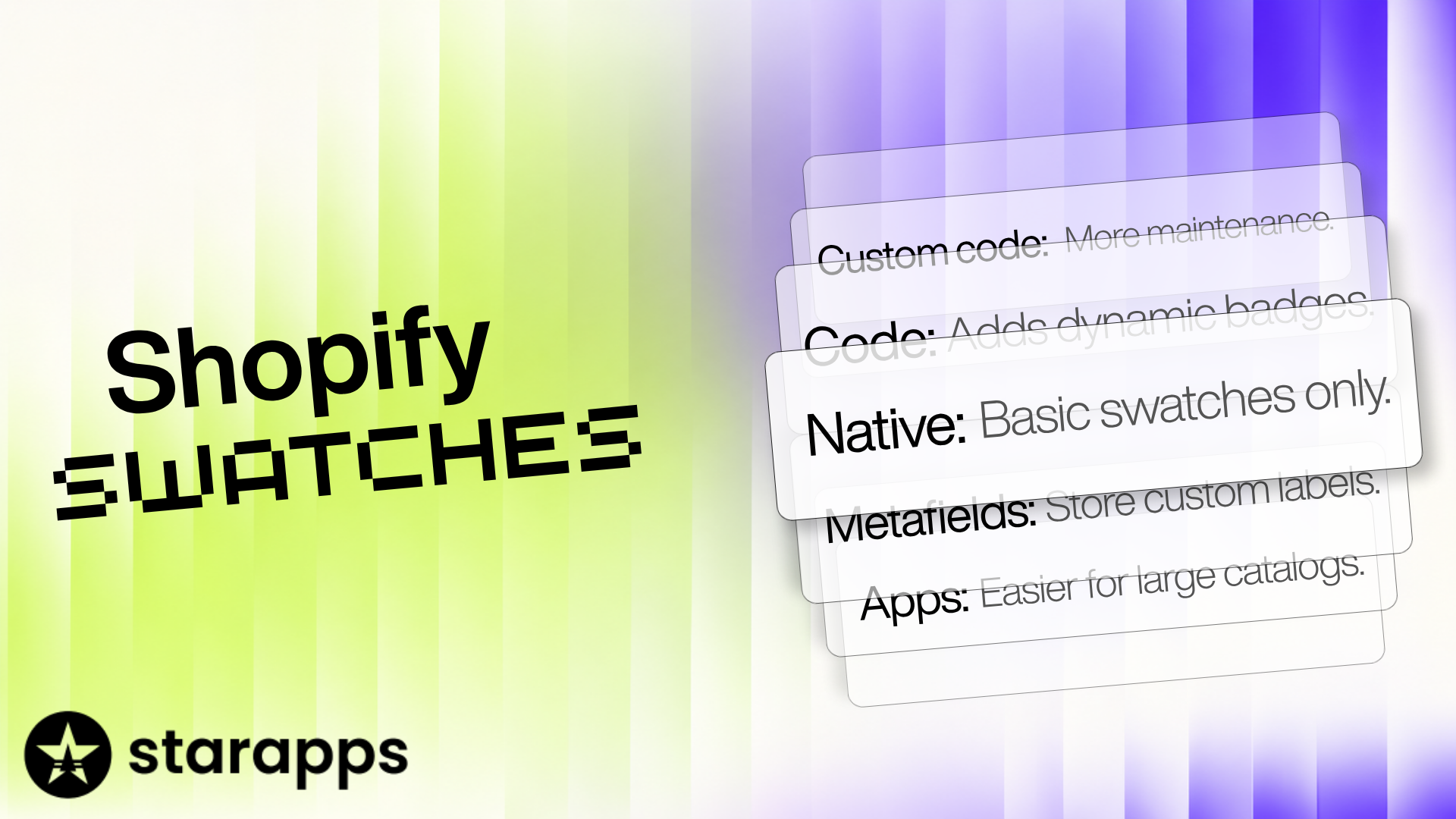 Shopify swatch badges example featuring New, Sale, and Sold Out product variant labels for improved ecommerce merchandising and conversion optimization