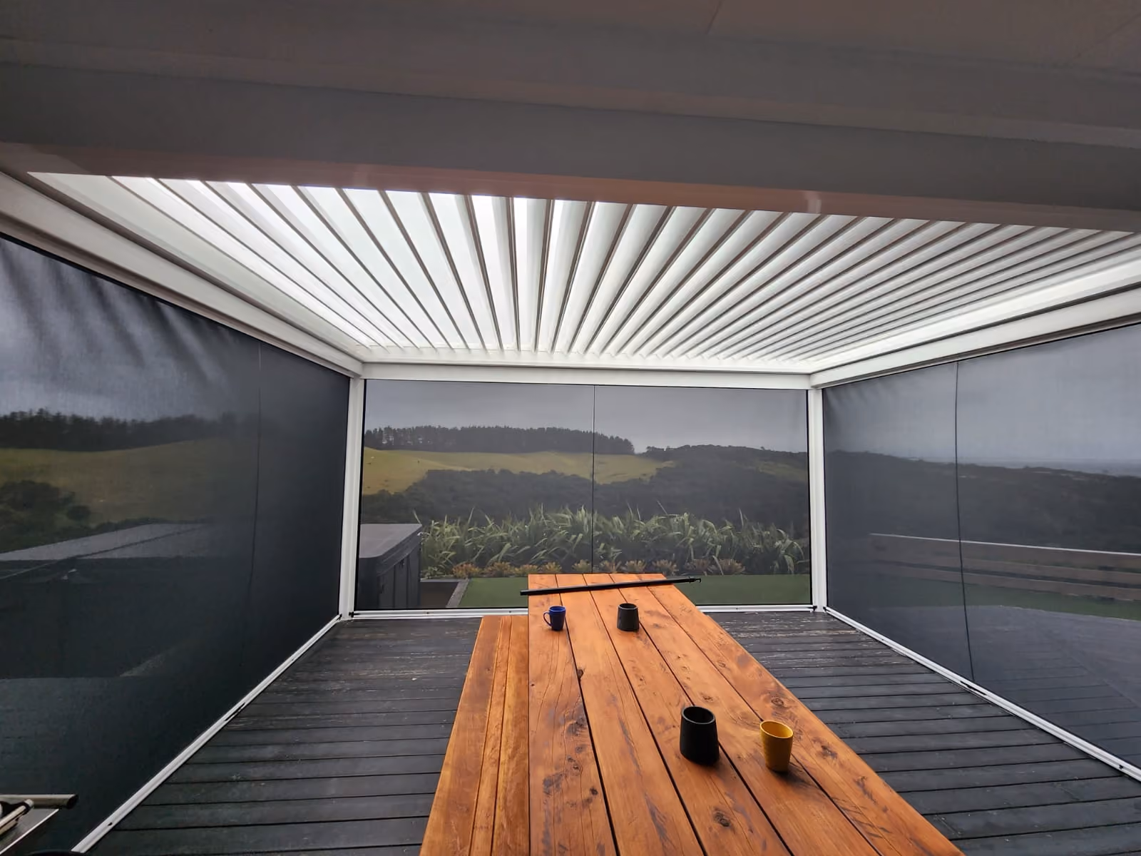 Shadeland shade installation at Cable Bay, Northland