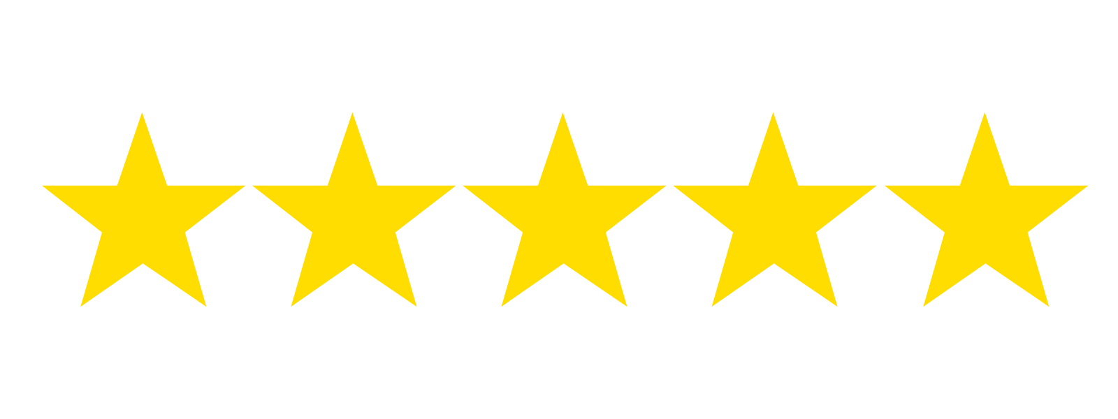 Stars for testimonials section