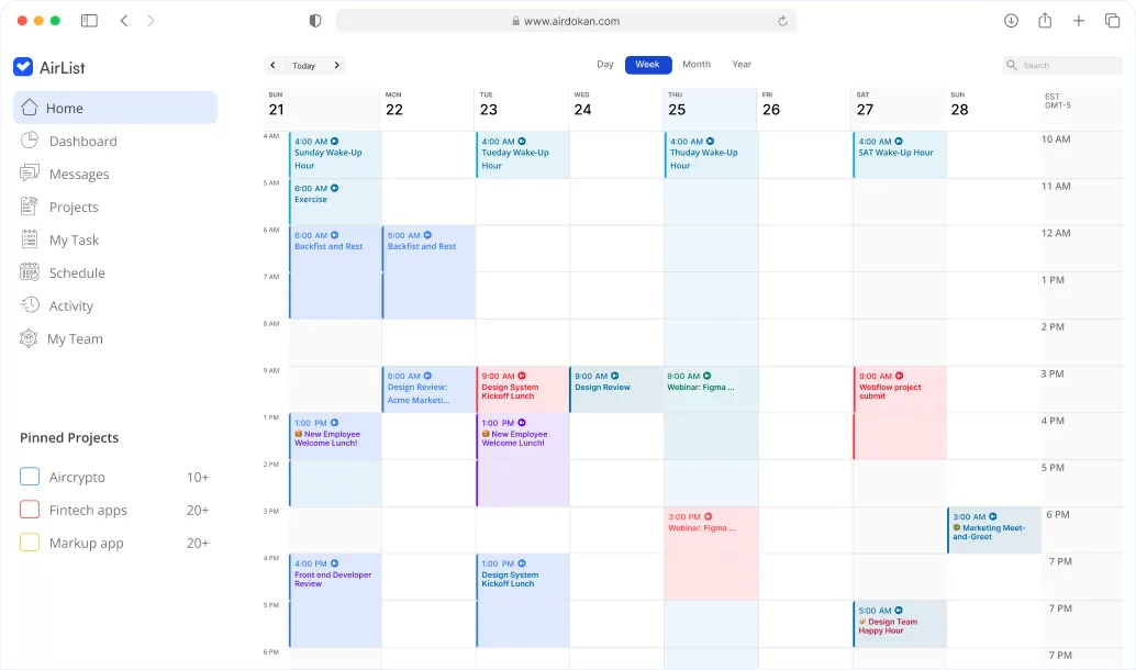 AirList webflow template image