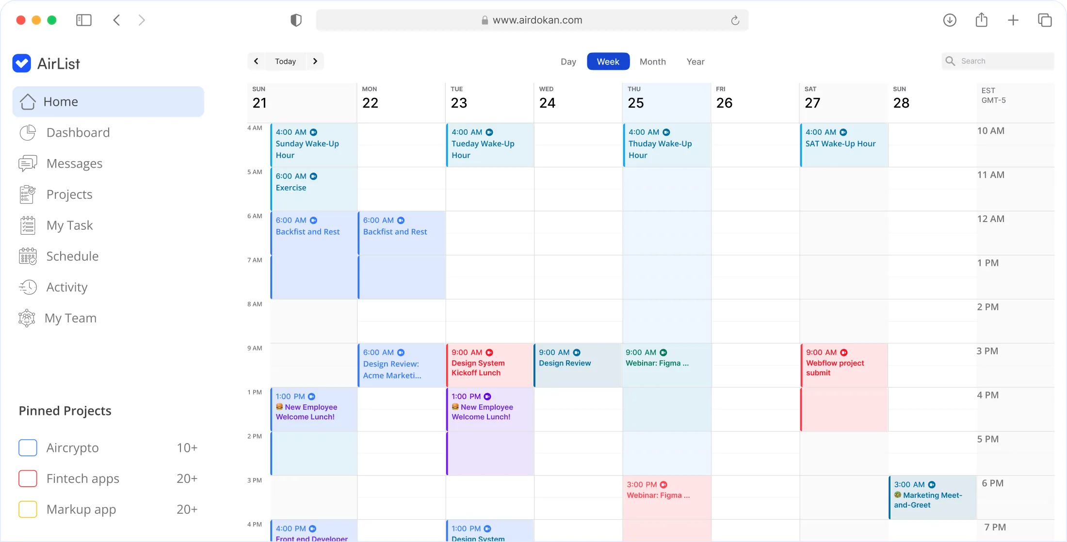 AirList webflow template image