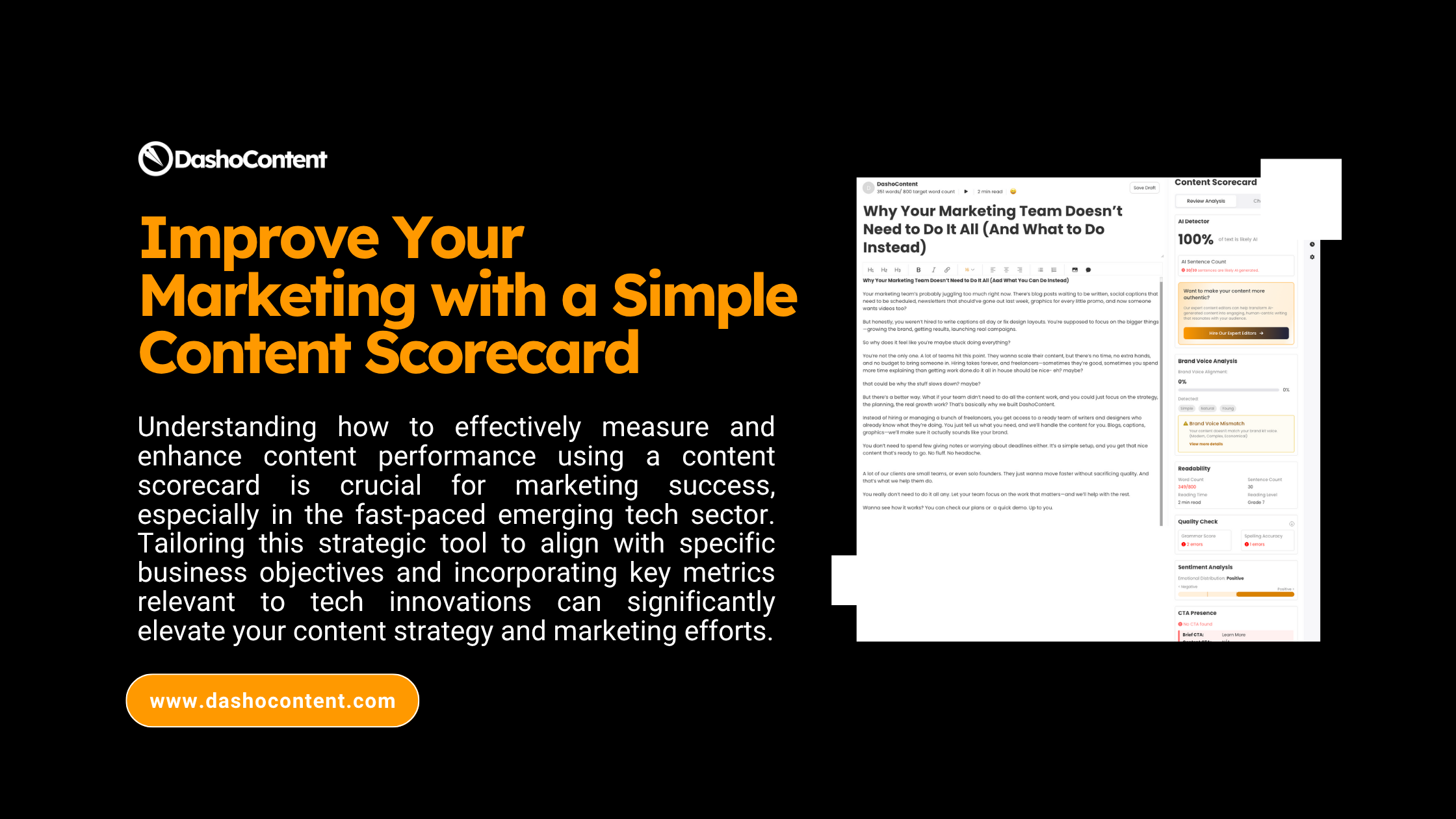 Understanding how to effectively measure and enhance content performance using a content scorecard is crucial for marketing success, especially in the fast-paced emerging tech sector. Tailoring this strategic tool to align with specific business objectives and incorporating key metrics relevant to tech innovations can significantly elevate your content strategy and marketing efforts.