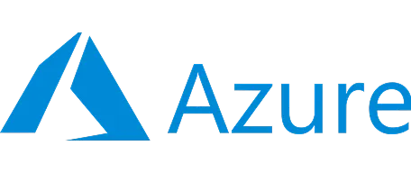 Microsoft Azure logo with stylized blue letter A and the word Azure.