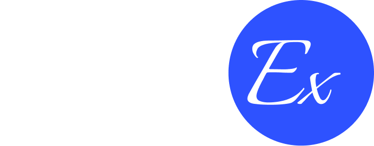 StratEx logo with a blue circle around stylized letters 'Ex' and the tagline 'Impact Strategies, Exchanged.'