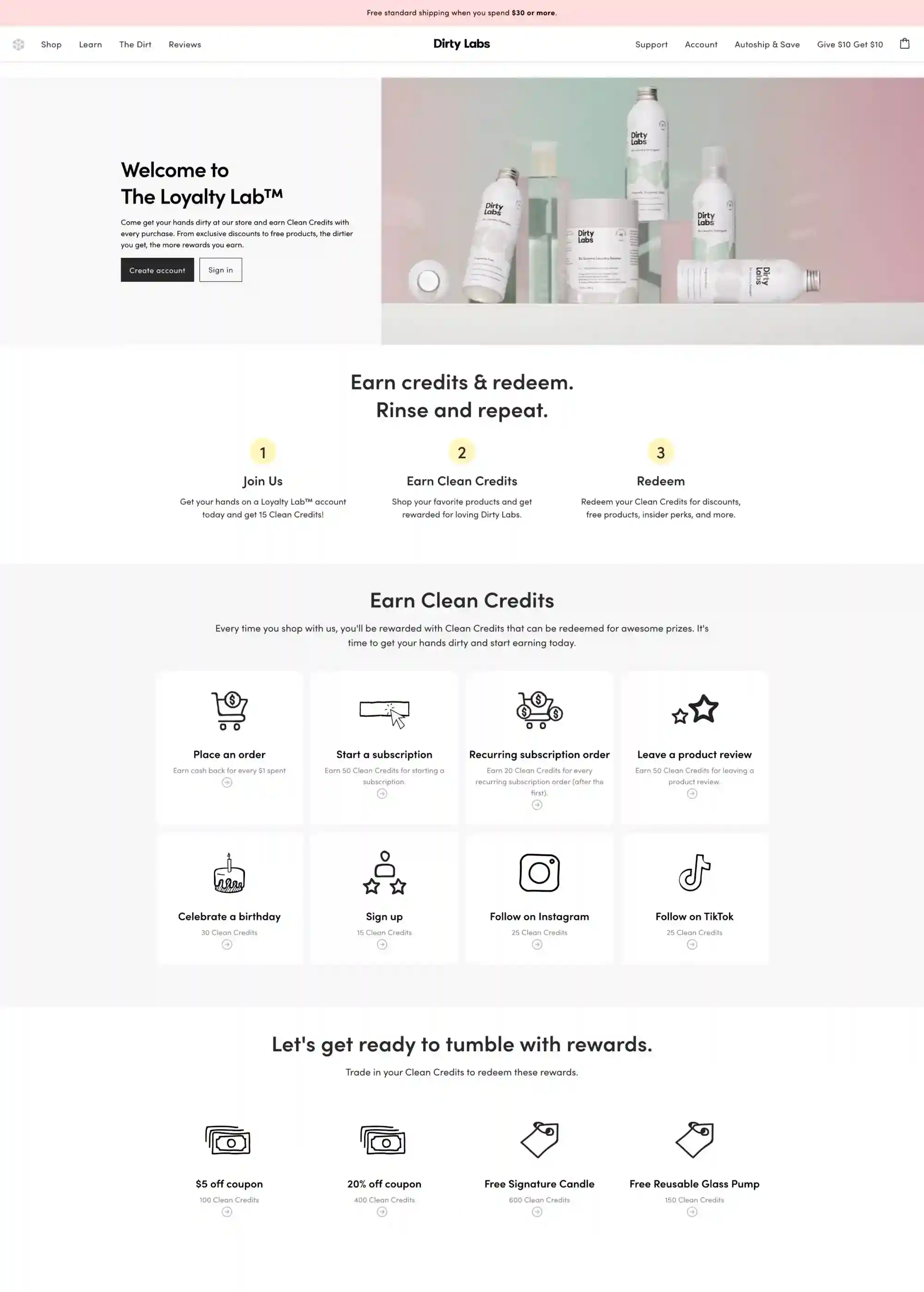 nector rewards page