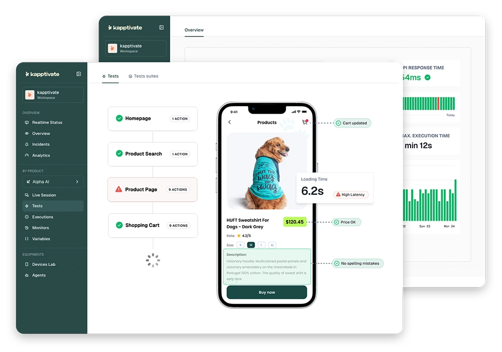 aperçu de fonctionnalités de la plateforme kapptivate