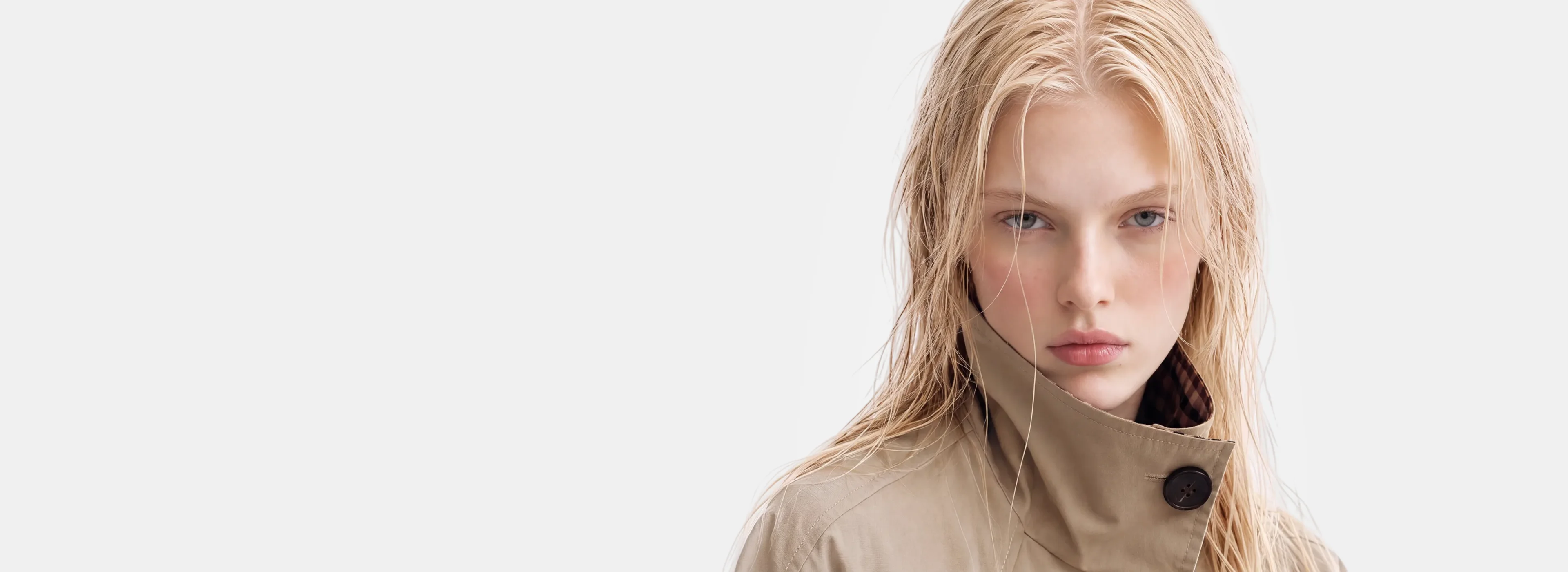 AI generated fashion model against a black studio backdrop