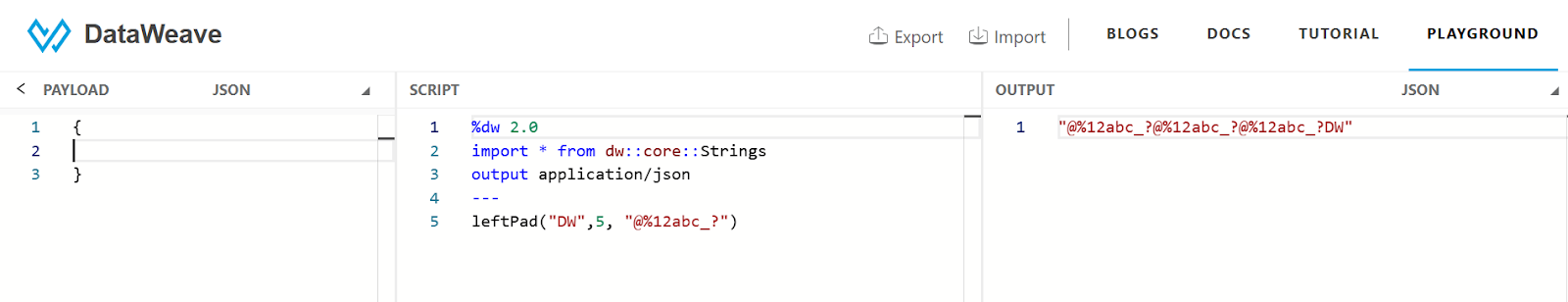 LeftPad Function in DataWeave: Tutorial & Examples