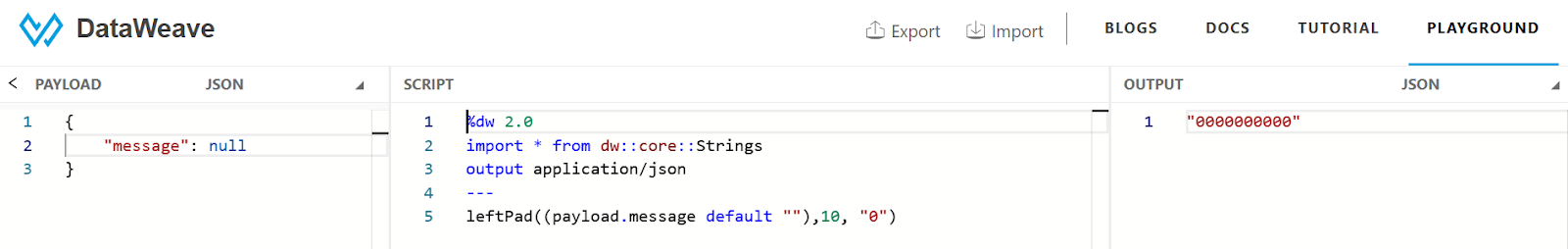 LeftPad Function in DataWeave: Tutorial & Examples