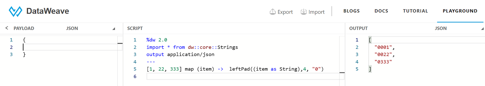 LeftPad Function in DataWeave: Tutorial & Examples