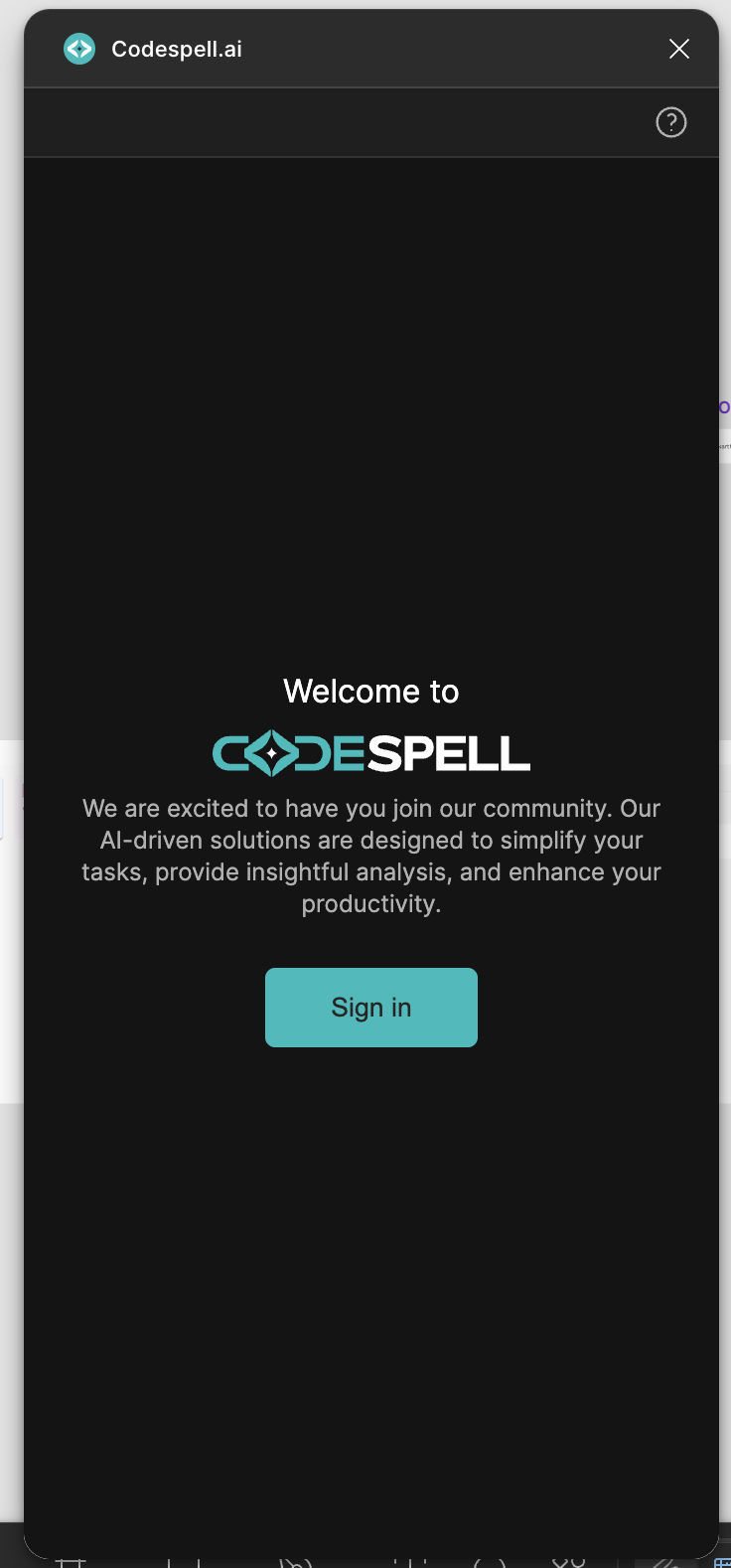 Sign in with your codespell account