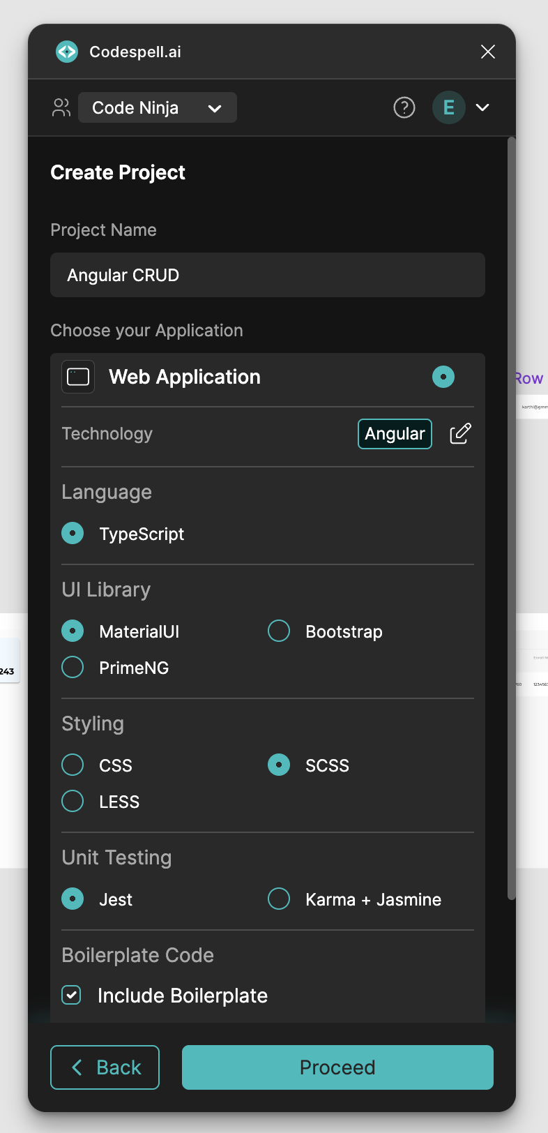 Select the language and additional tools