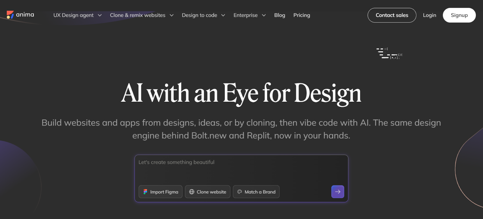 Anima enables teams to build websites and apps from designs, ideas, or cloned pages