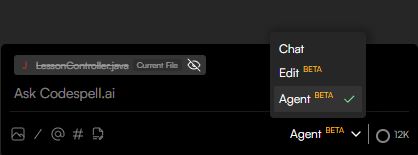 Autonomous AI code execution inside IDE using Codespell Agent Mode