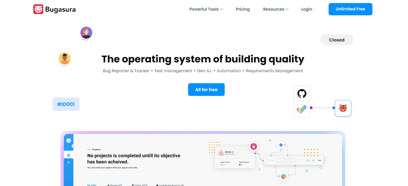 Tabnine serving as the OS for building quality by unifying bug tracking, test management, and requirements management
