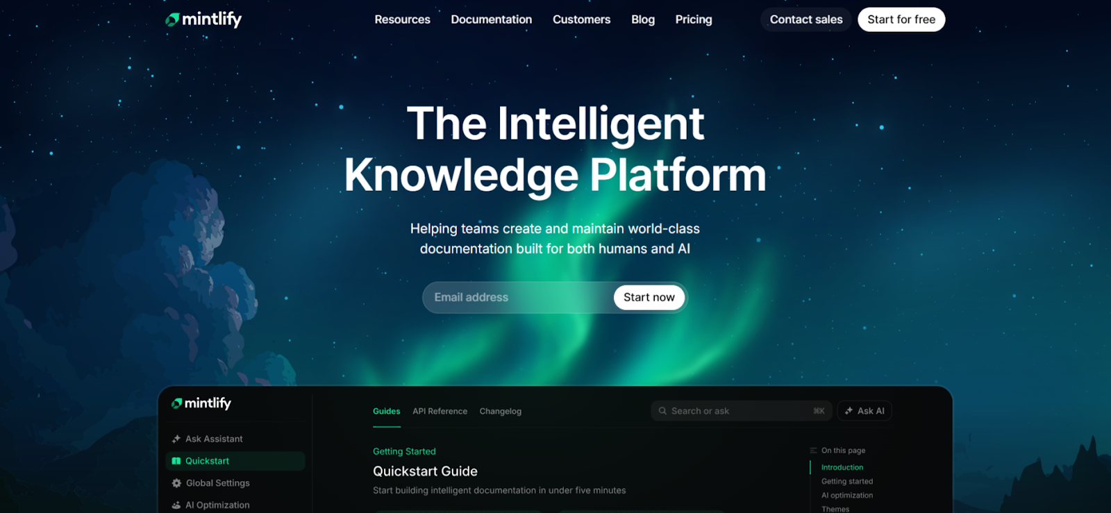 Mintlify helping teams create and maintain world-class documentation optimized for both human readers and AI systems.