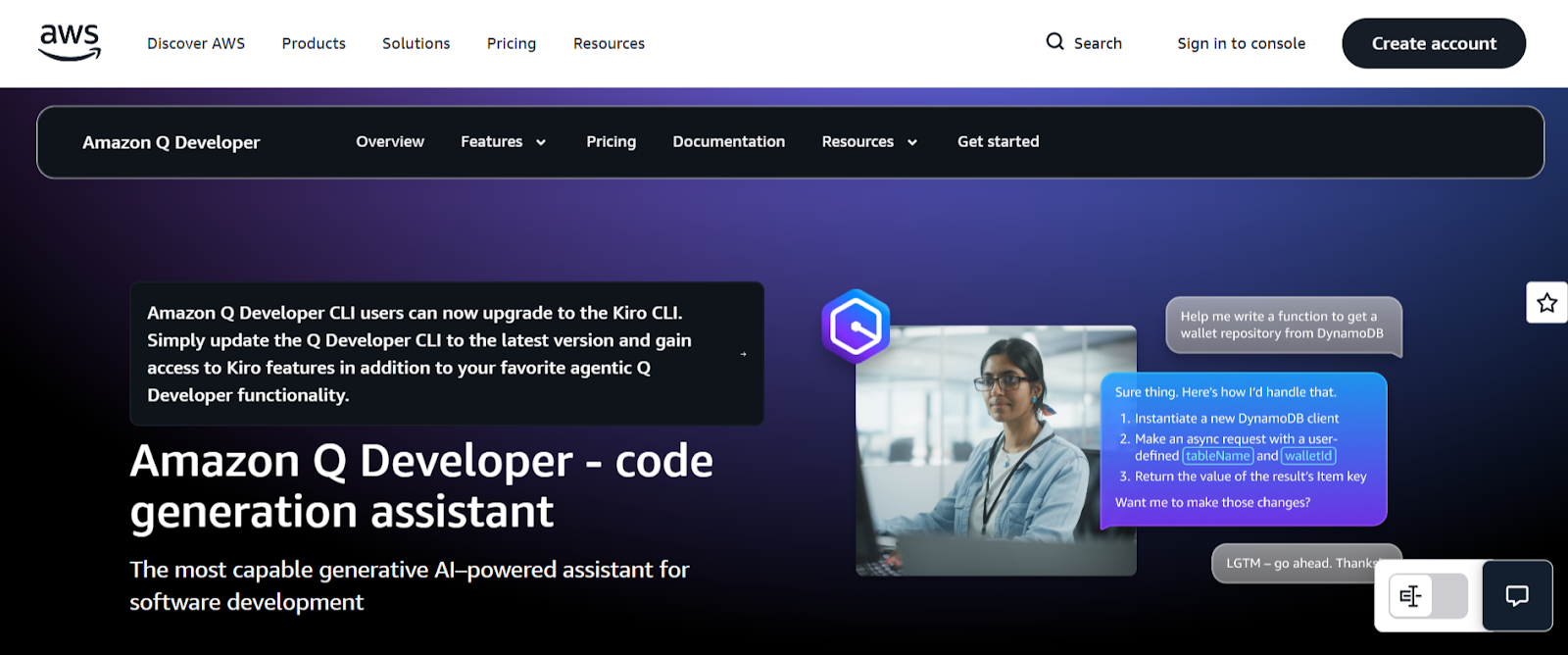 Amazon Q accelerating development tasks and helping teams complete coding work up to 80 percent faster.