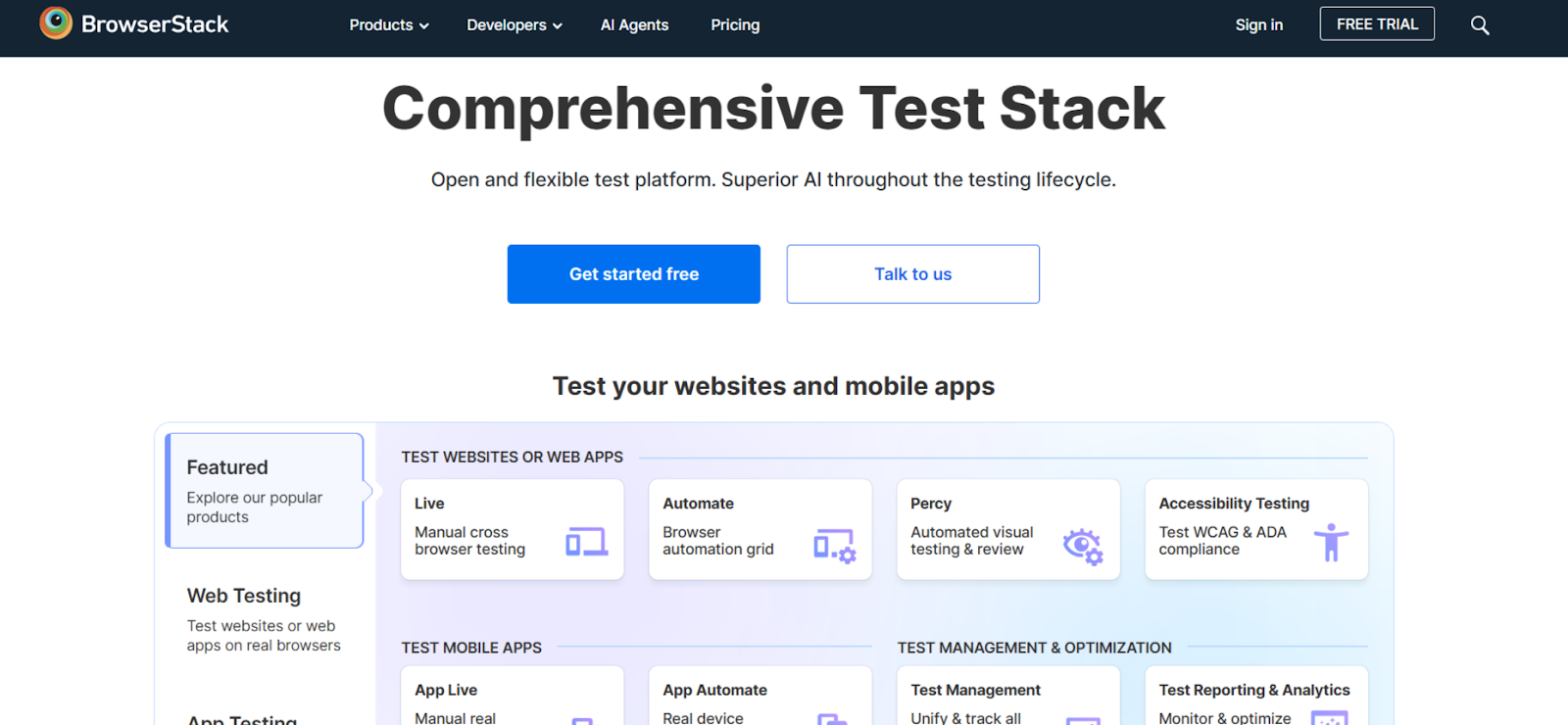 BrowserStack test platform helping teams run flexible testing workflows