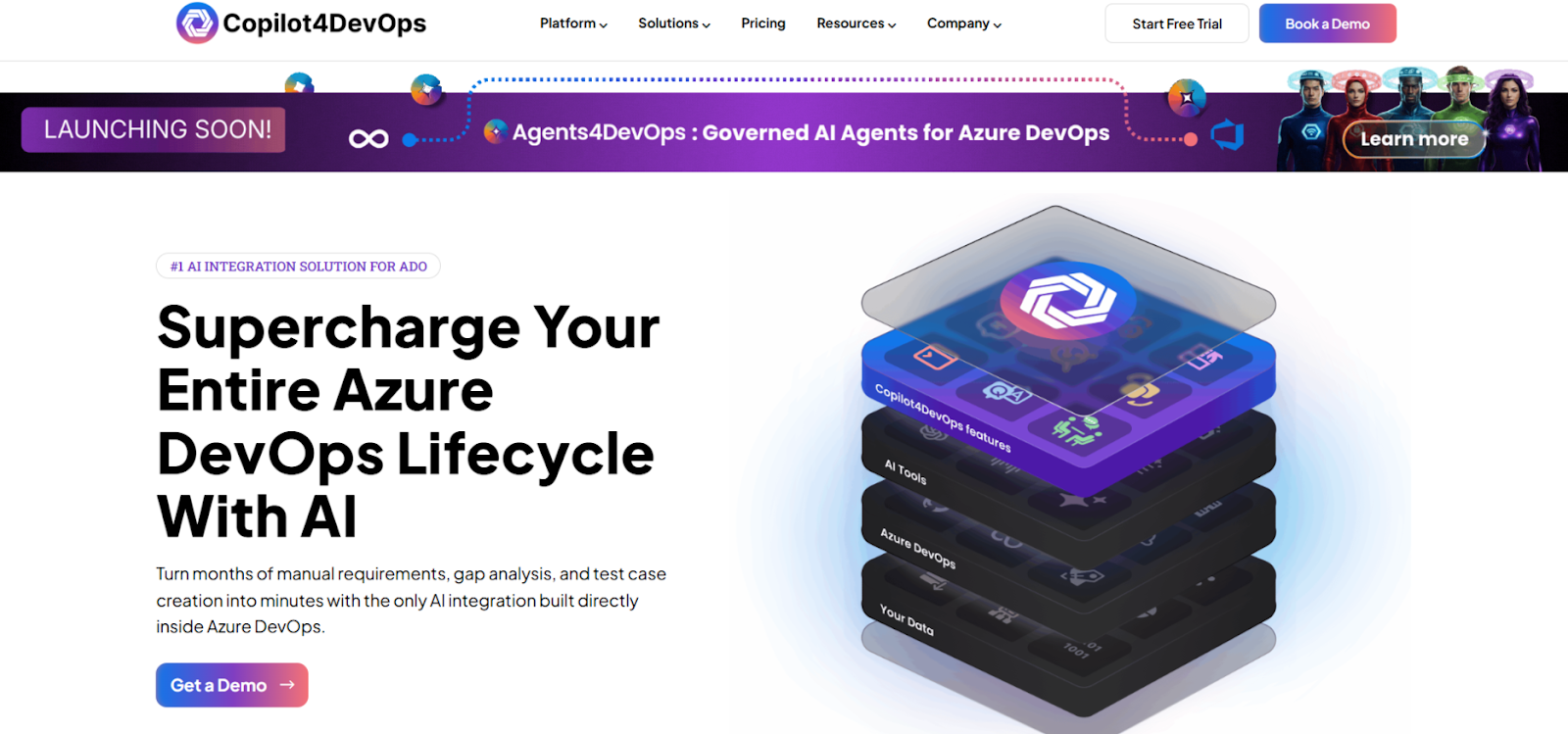 Copilot4DevOps AI integration inside Azure DevOps, helping teams automate requirements.