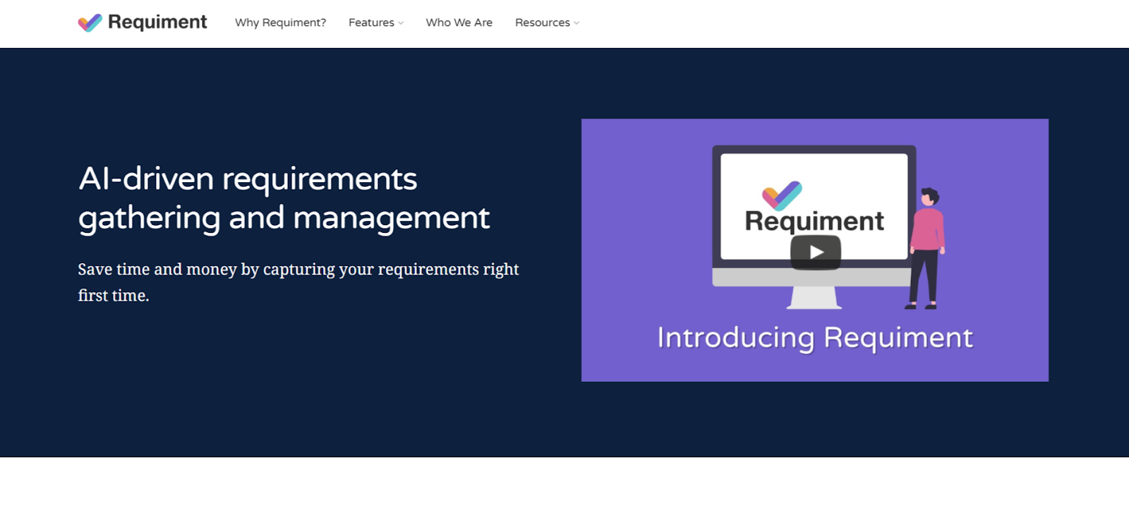 Requiment requirement AI-driven platform helps teams capture and manage requirements accurately.