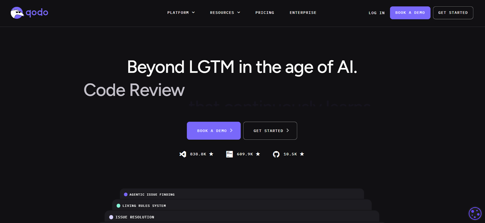 Qodo AIcode review platform helping engineering teams scale reviews with deep code context and clear actionable feedback.