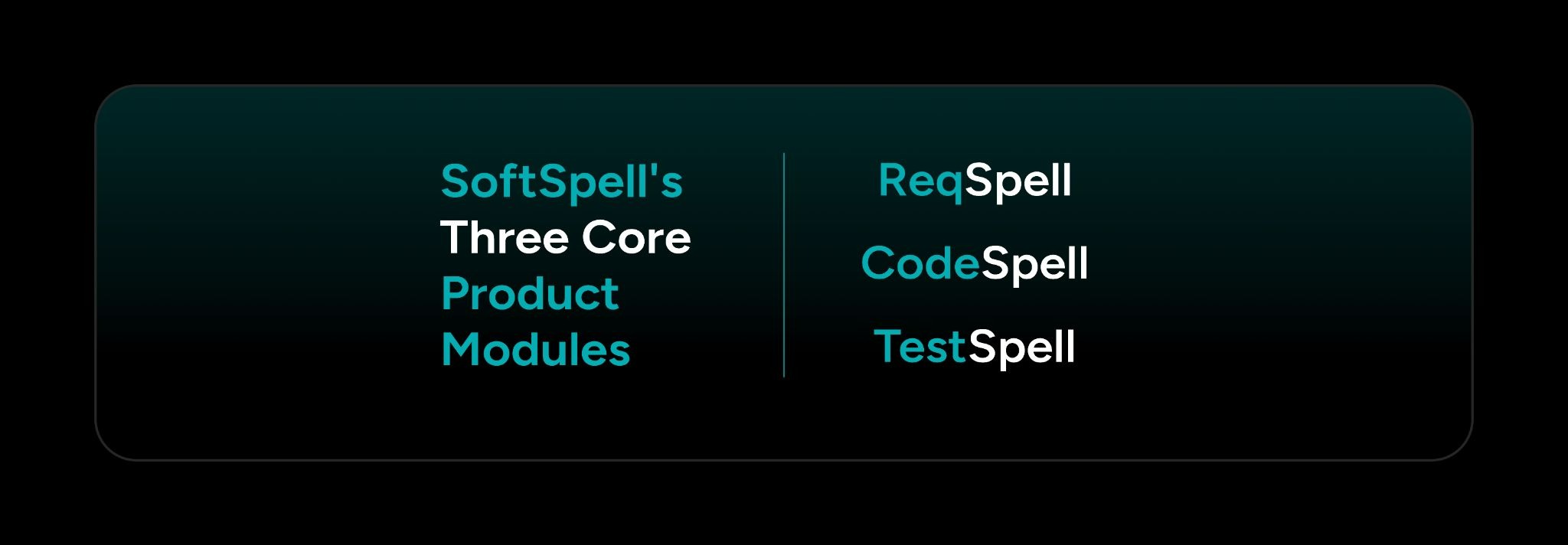 SoftSpell's Three Core Product Modules