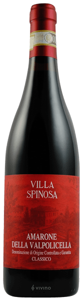 Vino Amarone Della Valpolicella Classico Docg 75Cl Villa Spinosa