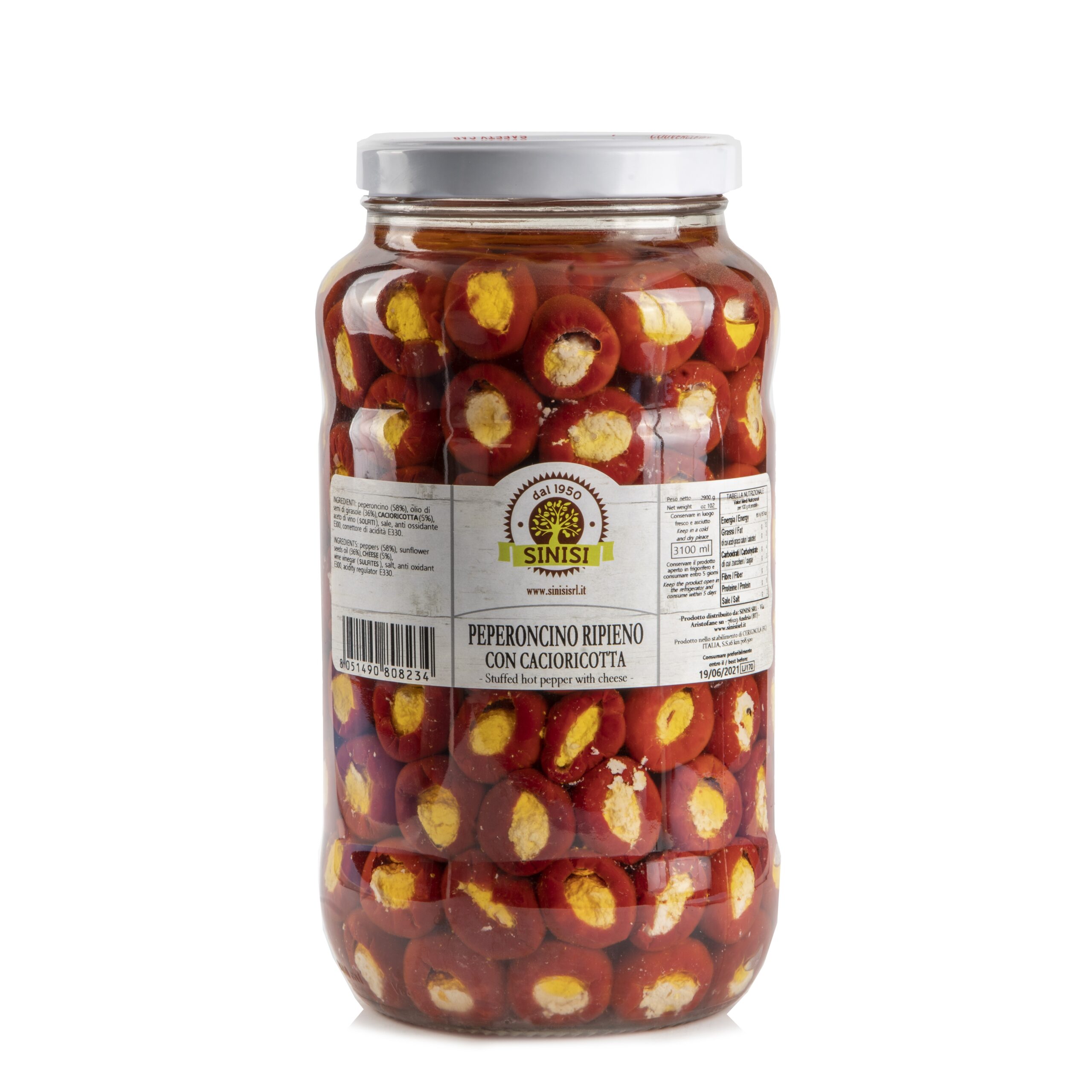 Peperoncino Ripieno Al Cacioricotta In Olio 3.1Kg Vital