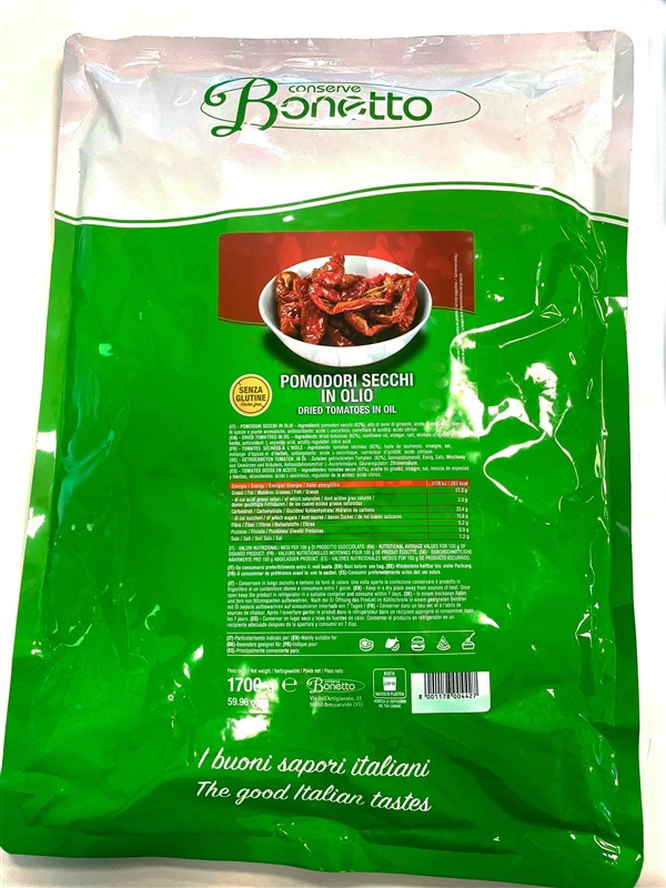 Soltorkade Tomater I Påse, 1,7 Kg Från Bonetto