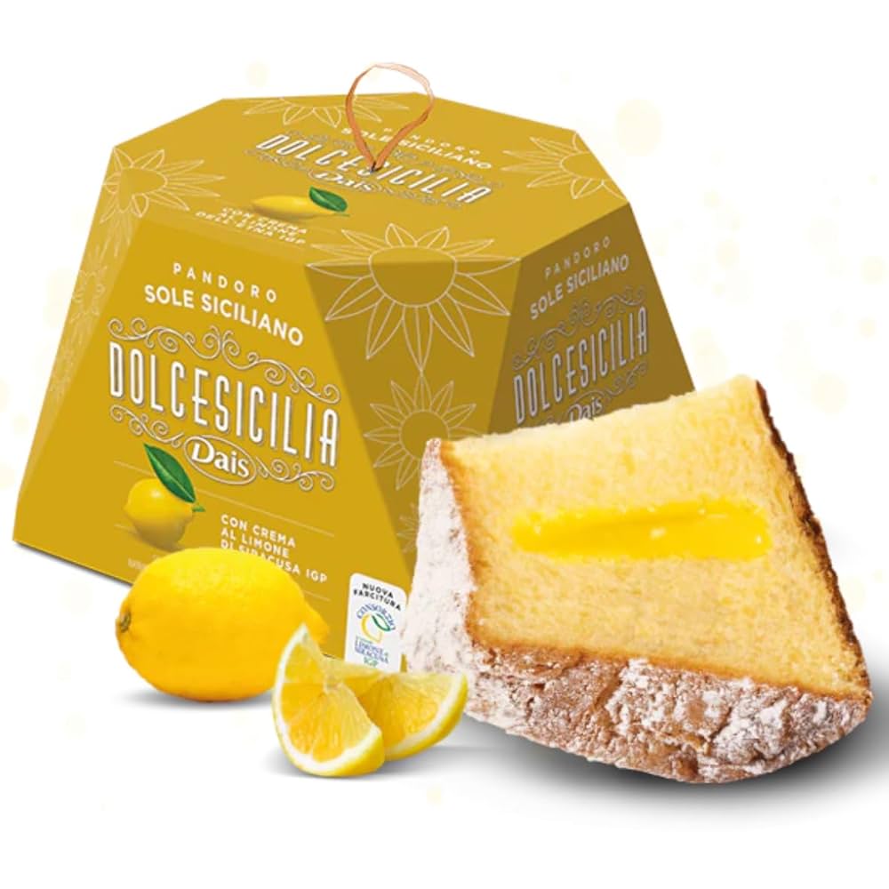 Pandoro "Sole Siciliano" farcito al limone di Sicilia 750 g