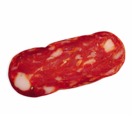 En skiva med spianatasalami