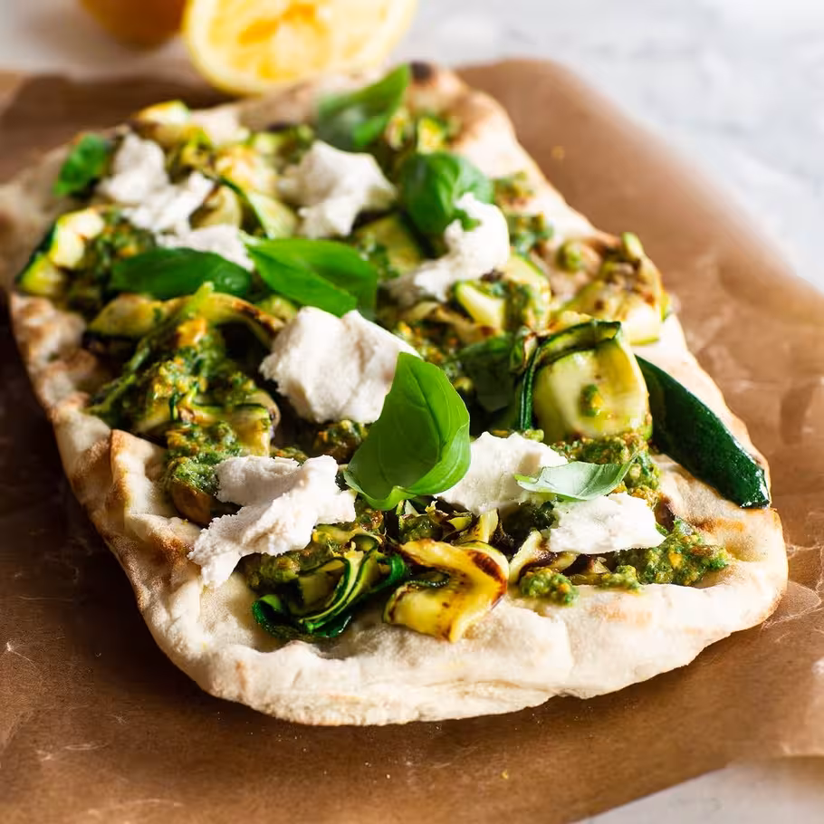 Pinsa Vegetariana (Base Margherita) 22X32-18 Mininni