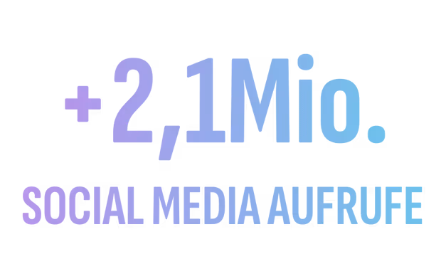 +2,1 Mio. SOCIAL MEDIA AUFRUFE