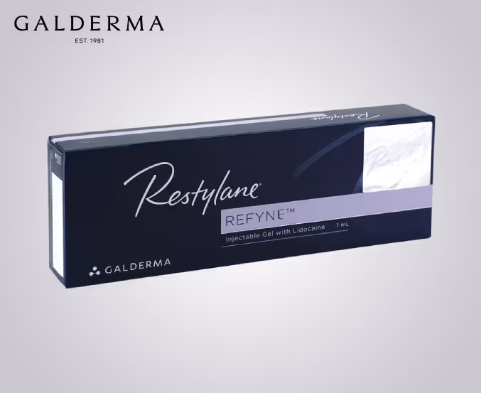 Restylane® Refyne™ auf weißem Hintergrund