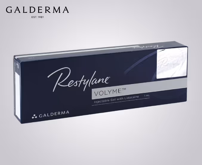 Restylane® Volyme auf weißem Hintergrund