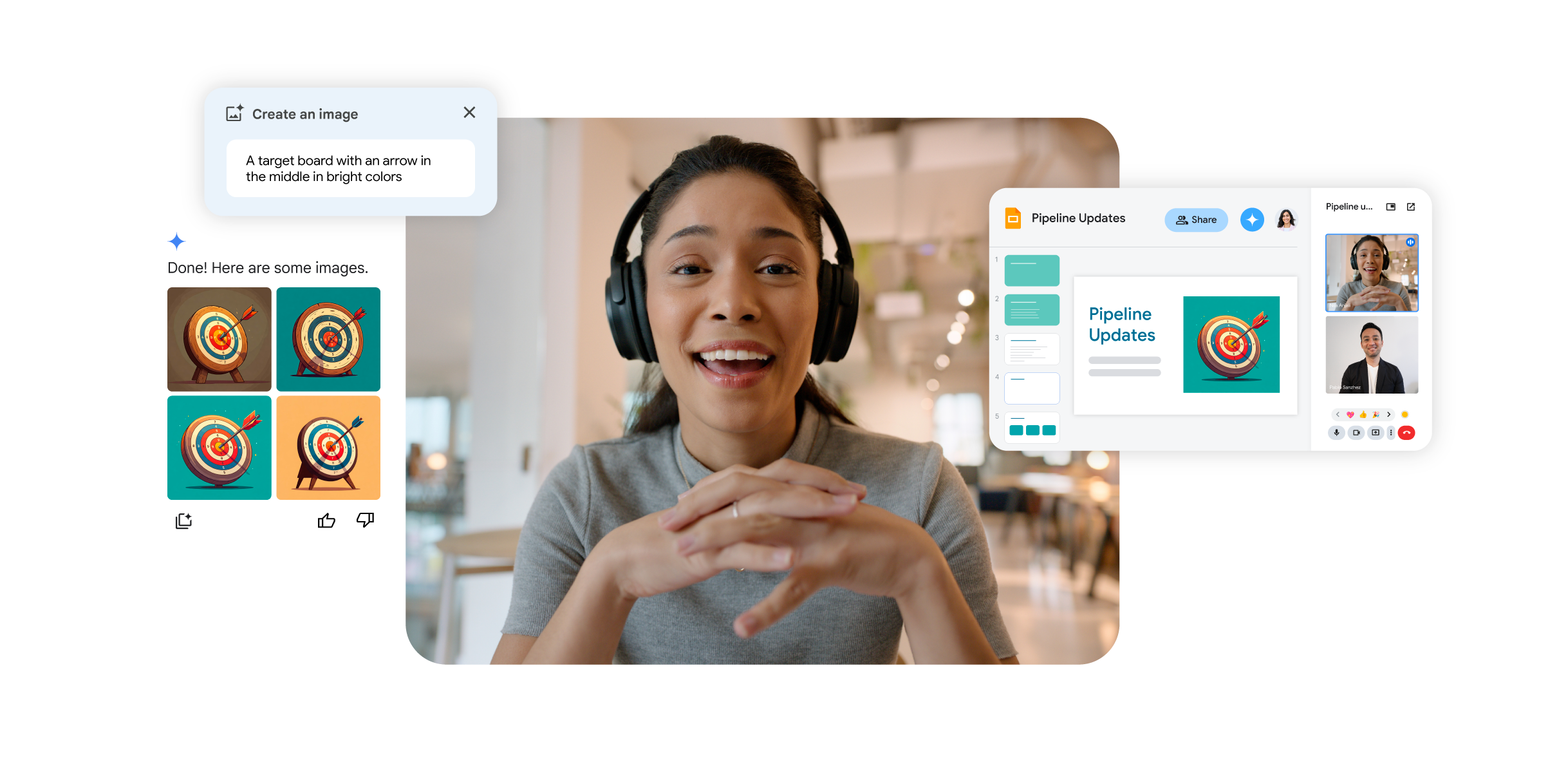 A woman founder using Google Workspace with Gemini