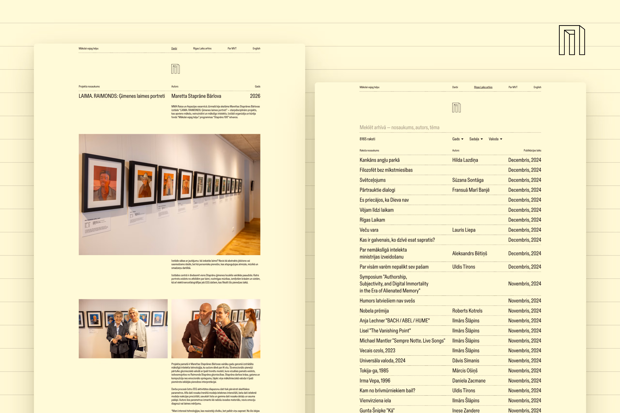 Mākslai vajag telpu website case study cover
