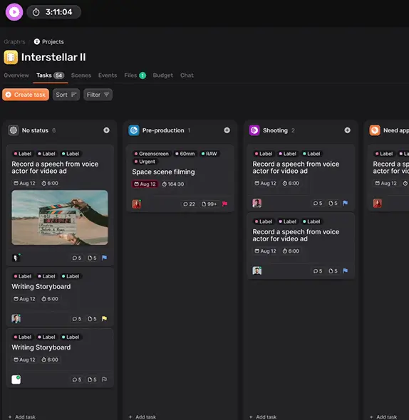 Graphrs App - Adding a new video production view