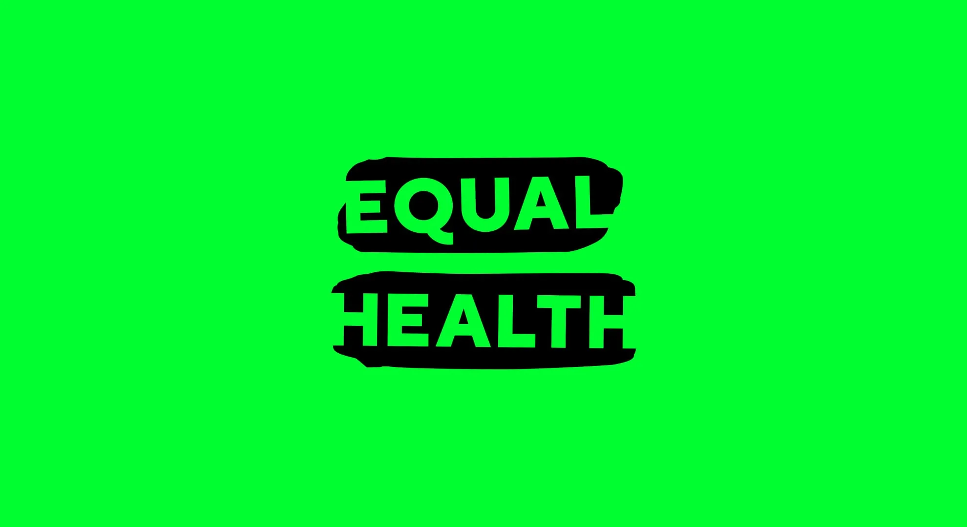 Equal health branding on vivid green