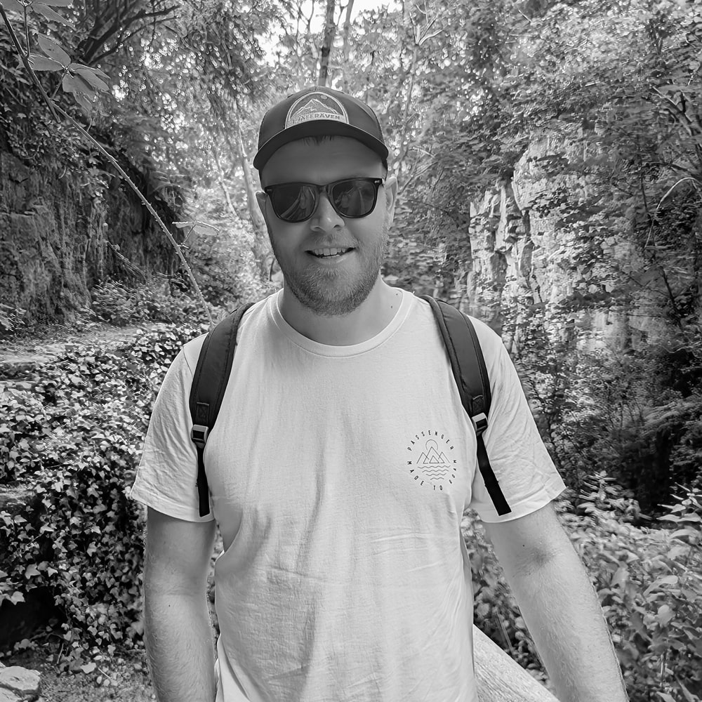 man in a forest