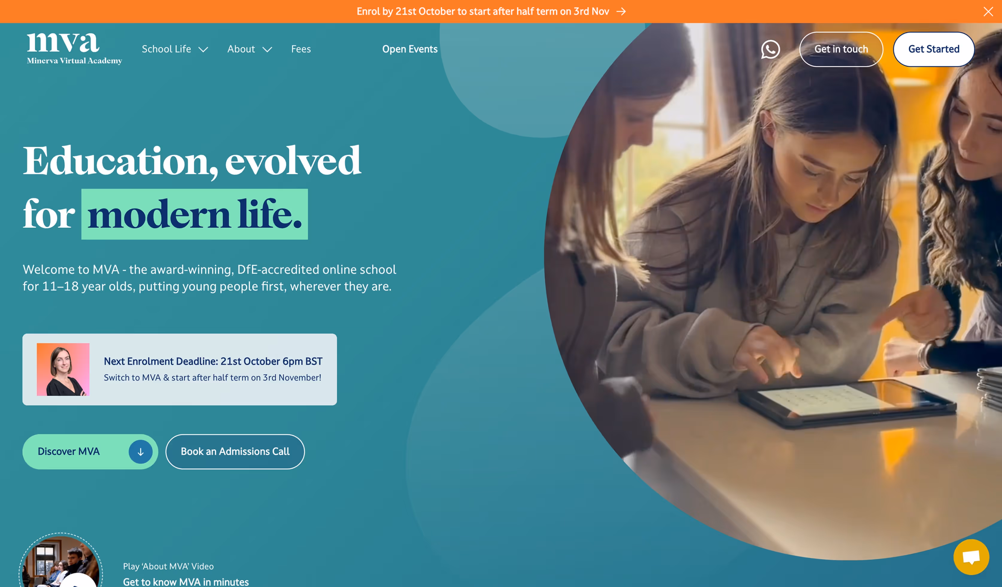 MVA homepage