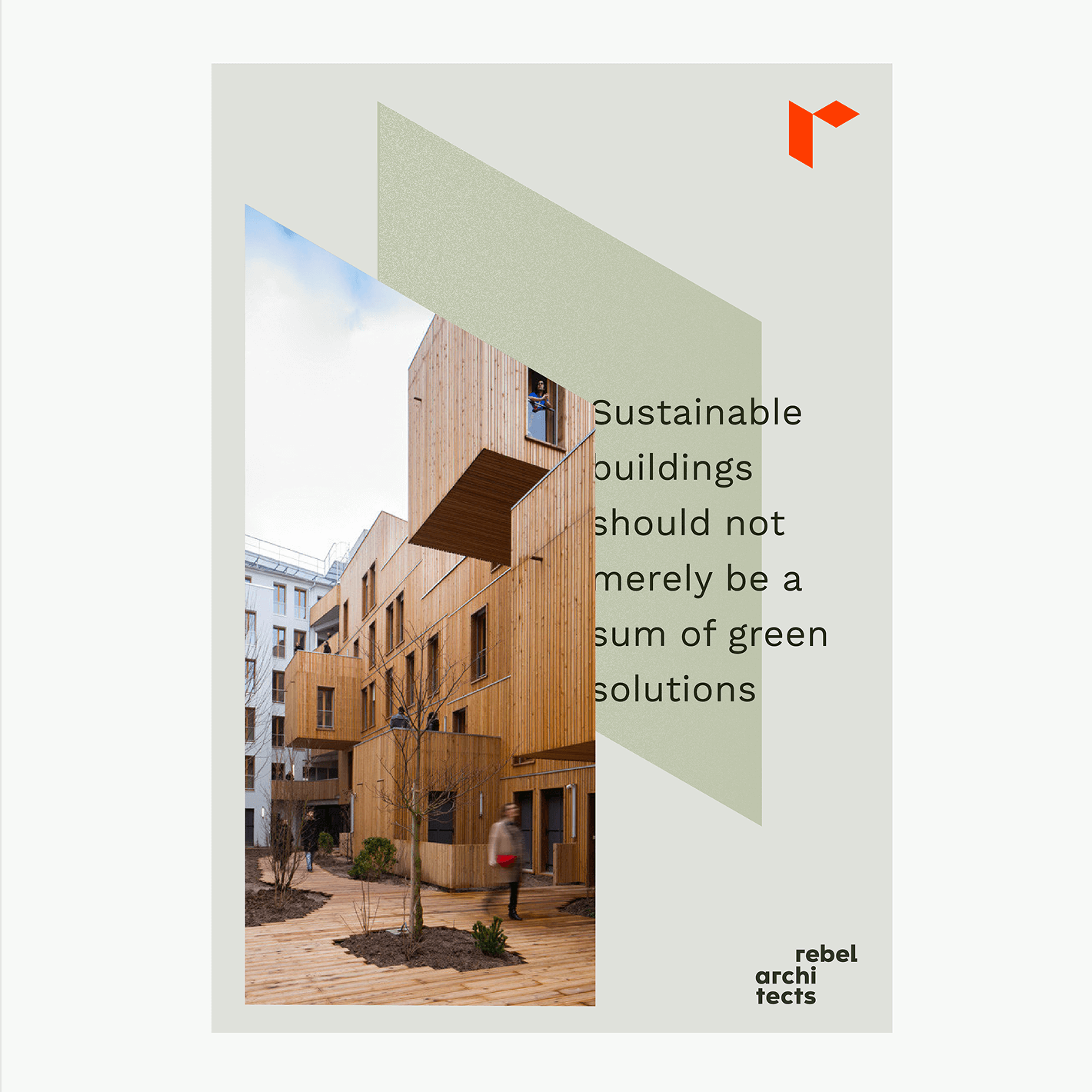 Een grafische uiting van Rebel Architects ontworpen door Studio Piraat.